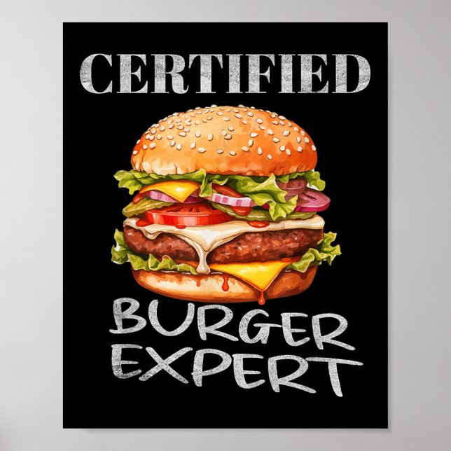 Poster Certifié 2025 Expert Foodie Girl Dire Che (Devant)