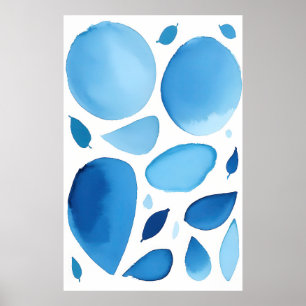 Poster Cerulean Géométrique Dream Abstrait