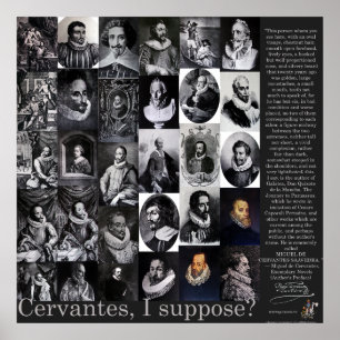 Poster CERVANTES, je suppose?-Poster -400 ans QUIXOTE