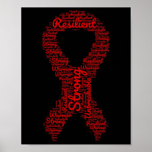 Poster Cerveau Aneurysme Mois de sensibilisation Ruban av