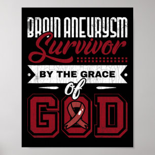 Poster Cerveau Aneurysme Survivant Par La Grâce De Dieu S