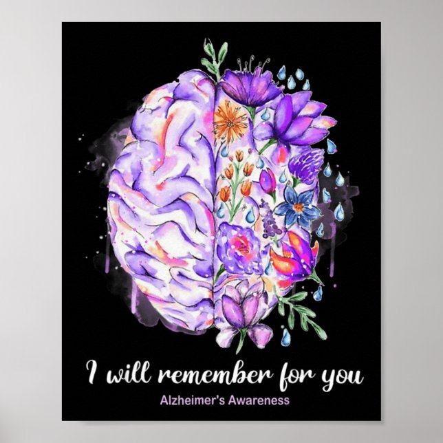 Poster Cerveau fleur sauvage Se Souvient De Vous Cerveau  (Devant)