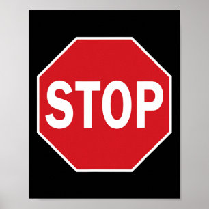 Poster Cessez de signer Cadeau Novelty Road Signes Hallow