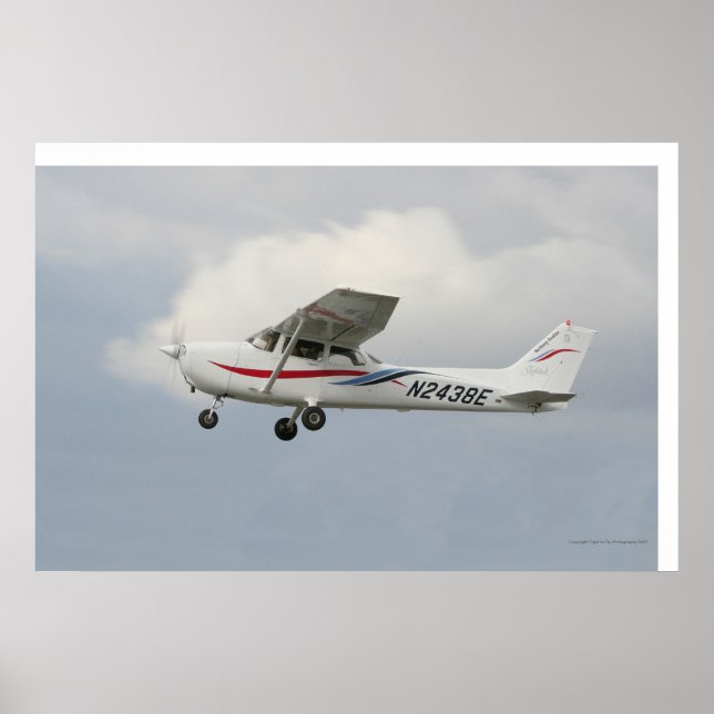 Poster Cessna 172 au décollage (Devant)
