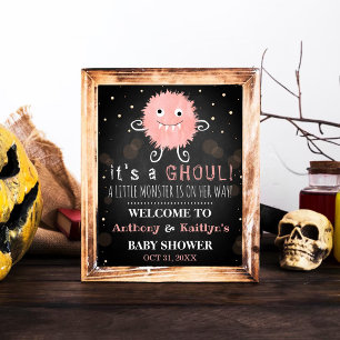 Poster C'est A Ghoul ! Baby shower d'Halloween de Little 