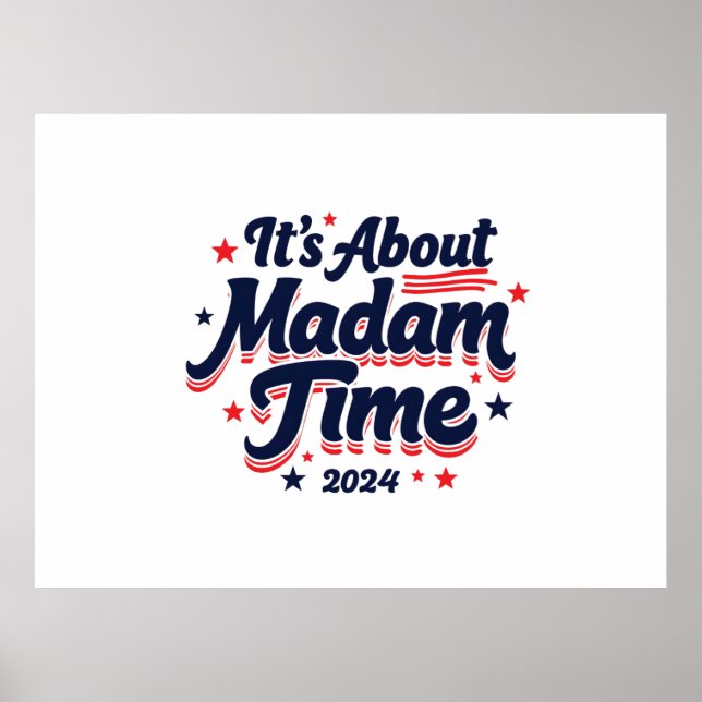 Poster C'est à propos de Madame Time Kamala Harris Ekecti (Devant)
