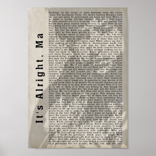 Poster C'est Alright Ma chanson Shadow Chanson Lyrique Wa