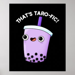 Poster C'est amusant Tarofic Boba Tea Pun Dark BG