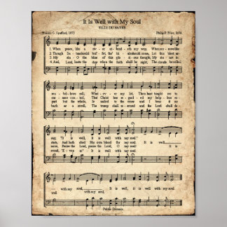 Poster C'est bien avec mon âme Vintage Hymne