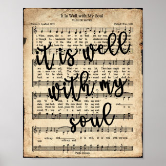 Poster C'est bien Vintage Scripté Hymn