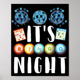 Poster C'Est Bingo Night Drôle Lucky Jeu