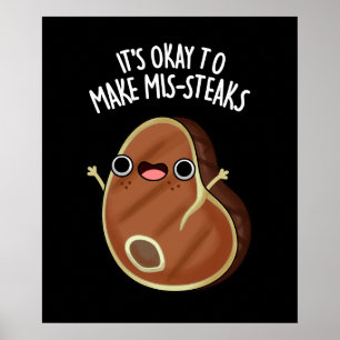 Poster C'est bon de faire de Mis-Steaks Steak Pun Dark BG