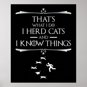 Poster C'est ce que je fais - J'ai des chats et je connai