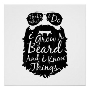 Poster C'est ce que je fais je cultive une barbe et je sa