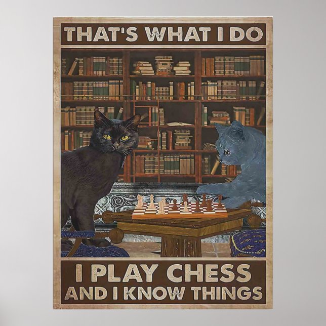 Poster C'Est Ce Que Je Fais Je Joue Aux échecs (Devant)