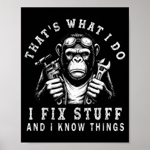 Poster C'est ce que je fais je répare des trucs et je con