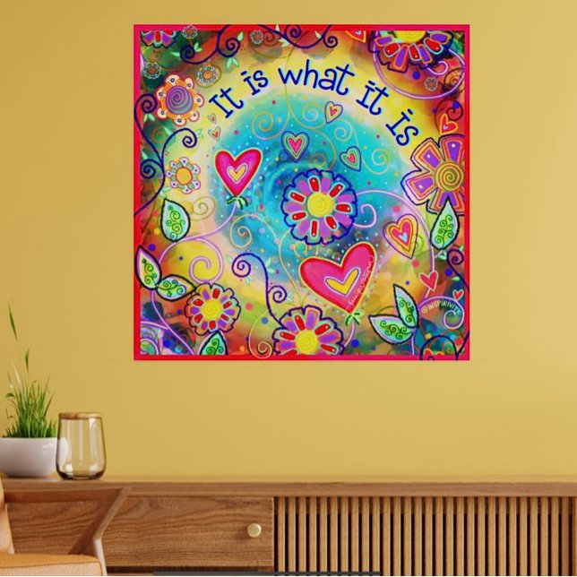 Poster C'Est Ce Qu'Il Est Arc En Ciel Couleurs Coeurs Pos (Créateur téléchargé)