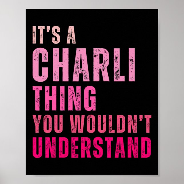Poster C'est Charli que tu ne comprendrais pas Charli (Devant)