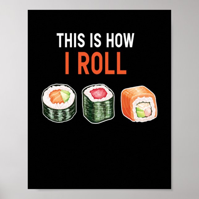 Poster C'Est Comme Ça Que Je Lance Le Sushi (Devant)