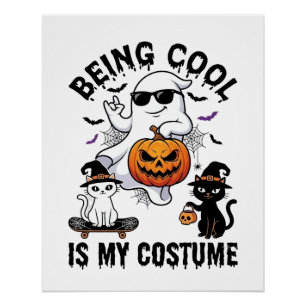 Poster C'est Cool C'est Costume Halloween Fantôme Citroui