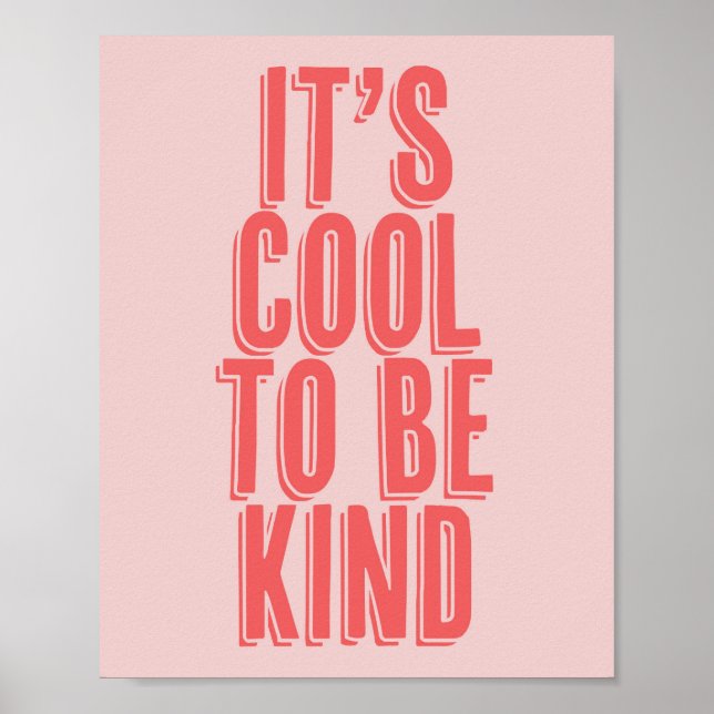 Poster C'est Cool d'être rose et rouge (Devant)