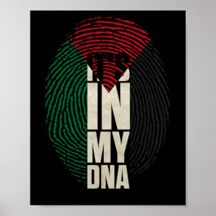 Poster C'est dans mon ADN Palestinien Arabe Palestine Dra