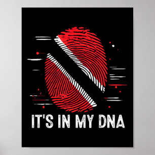 Poster C'est dans mon Adn Trinidad et Togo Drapeau Fière 