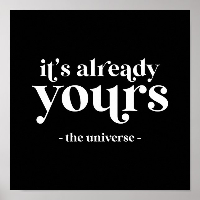 Poster C'est déjà le vôtre - L'Univers (Devant)