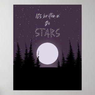 Poster C'est écrit dans l'affiche violet de la forêt des