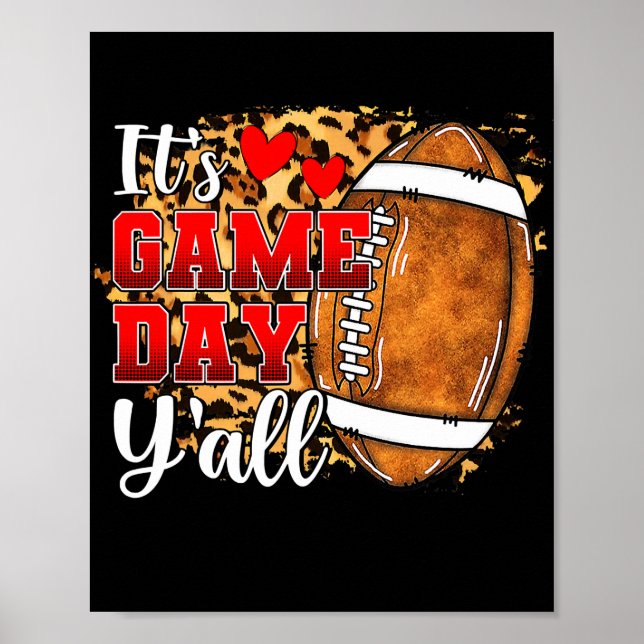 Poster C'est Jeu Jour Y'all Football Jour Vibes (Devant)