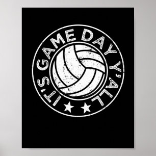 Poster C'est Jeu Jour Y'all Funny Volleyball Joueur Vball