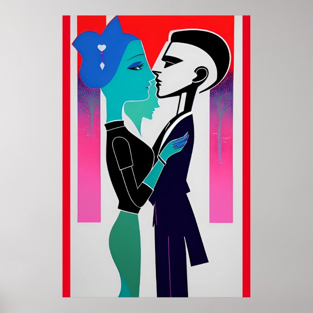Poster C'est juste nous, Baby Retrowave Art (Devant)