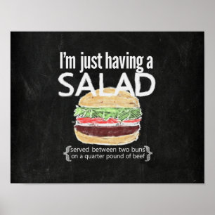 Poster C'est juste une salade (hem...Poster amusant