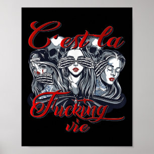 Poster Cest La Foring Vie Dont Parler, Entendre Et Voir T