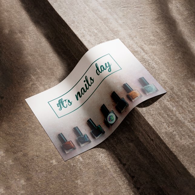 Poster C'est la journée des ongles, prenez soin de vos on (Créateur téléchargé)