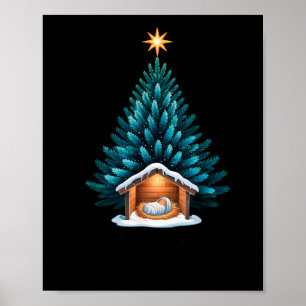 Poster C'est la raison bébé Jésus crèche nativité Noël