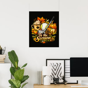 Poster C'est la saison Café épicé à la citrouille de golf