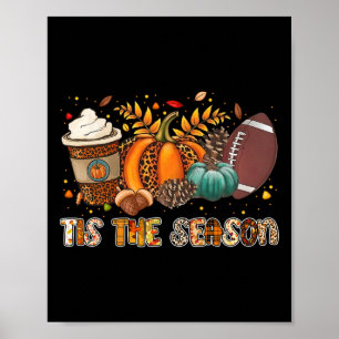 Poster C'Est La Saison Citrouille Spice Football Hallowee