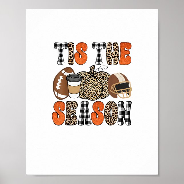Poster C'Est La Saison Citrouille Thanksgiving Football D (Devant)