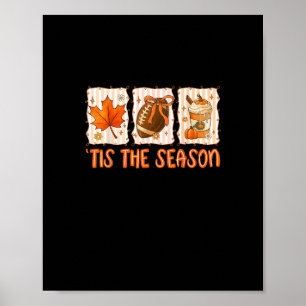 Poster C'Est La Saison Football Halloween Thanksgiving