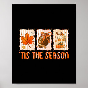 Poster C'est la saison Footll Halloween Thanksgiving Homm
