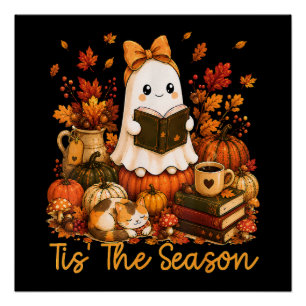 Poster C'est la saison Gentil Fantôme Livre d'automne