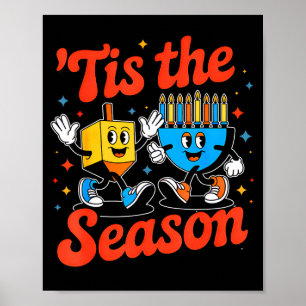 Poster C'est La Saison Joyeux Hanukkah Drôle Cha Juif