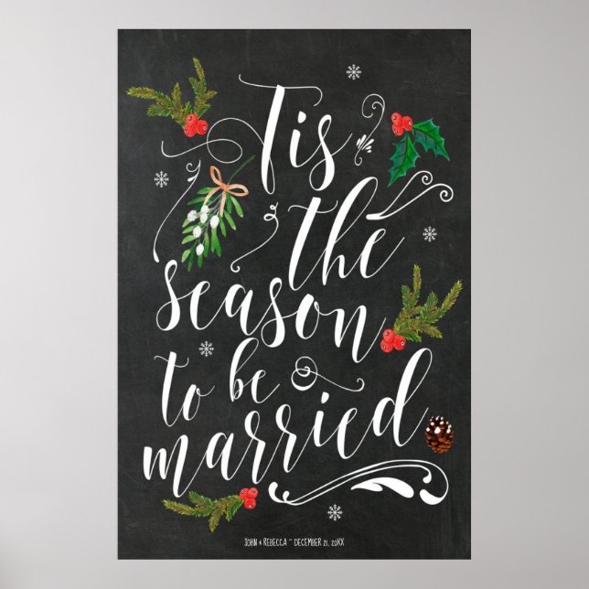 Poster C'est la saison pour être marié signe de mariage d (Devant)