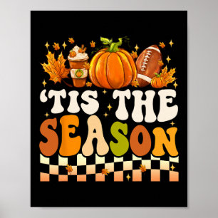 Poster C'Est La Saison Thanksgiving Fall Football Citroui