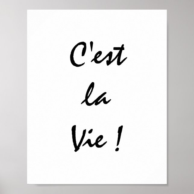 Poster C'est La Vie ! (Devant)