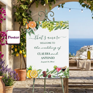 Poster C'est l'Amore Mariage Citron Bienvenue Italien