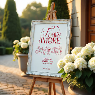 Poster C'est l'Amour Mariage main dessinée Fête de Fiança