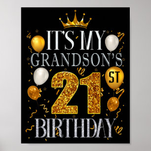 Poster C'est l'anniversaire de 21 ans de mon petit-fils J