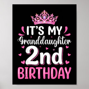 Poster C'est l'anniversaire de 2 ans de ma petite-fille P